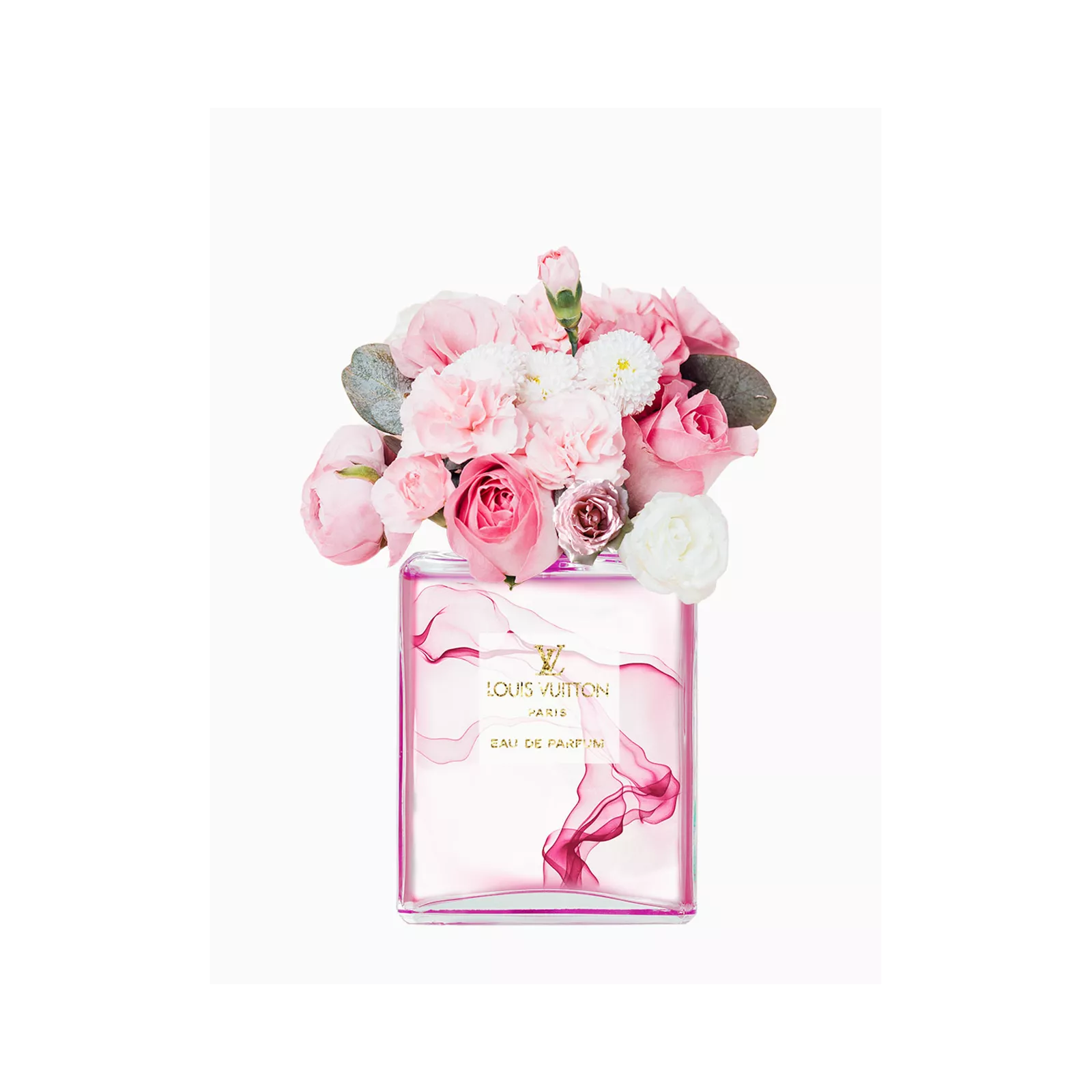 Wanddecoratie Louis V - Roze/Wit