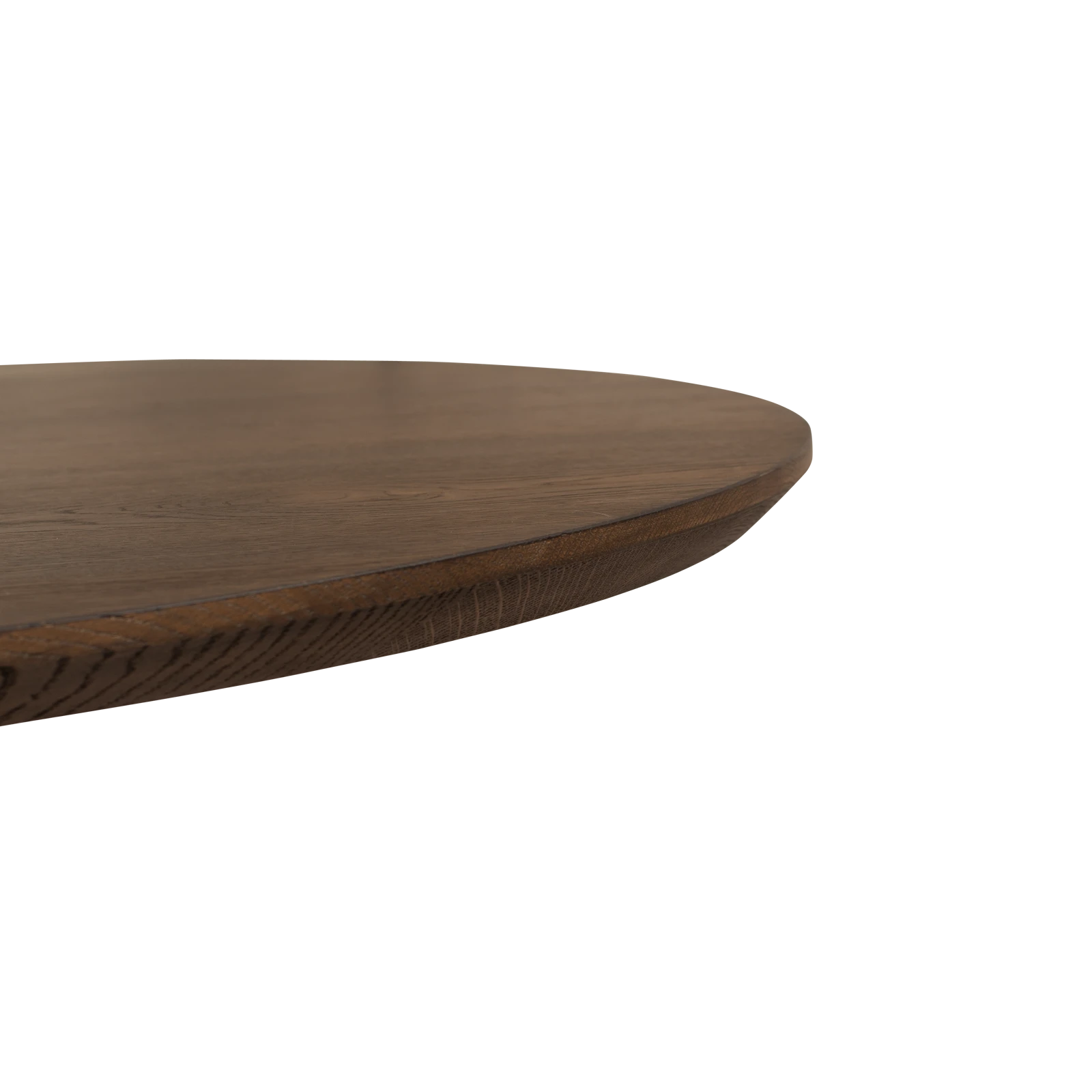 Eettafel (halve cirkel - 240x100cm) Crosse Los (zwart) - Eiken Deer Brown
